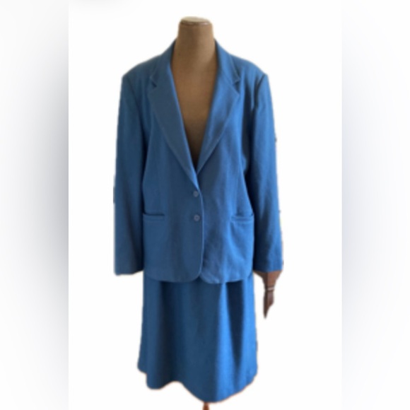 Vintage Pant Her Teal 2-piece Ladies Suit Wool - Picture 1 of 13